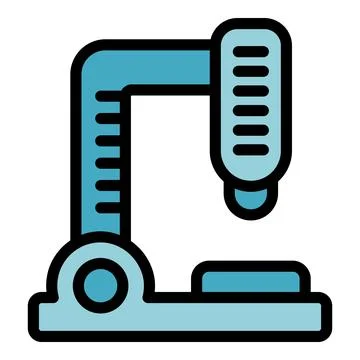 School microscope icon vector flat Stock Illustration