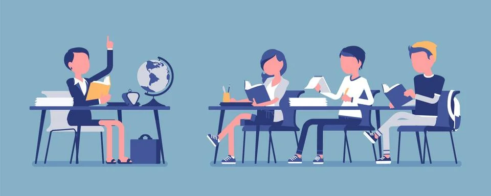 School normal behaviour Stock Illustration