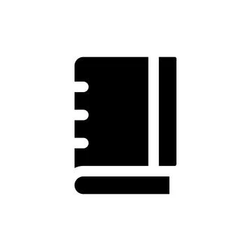 School notebook black glyph ui icon Stock Illustration