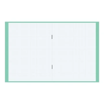 School notebook in a cage. Vector illustration isolated on white background. Stock Illustration