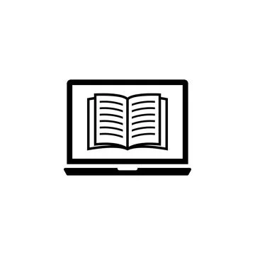 School Notebook Device with Paper Education Book Solid Flat Vector Icon Iso.. Stock Illustration