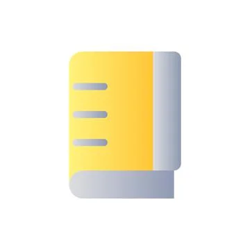 School notebook flat gradient two-color ui icon Illustrazione stock
