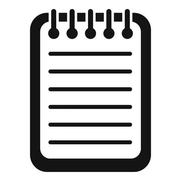 School notebook icon simple vector. Pen write Stock Illustration