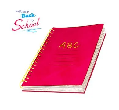 School notebook Illustrazione stock