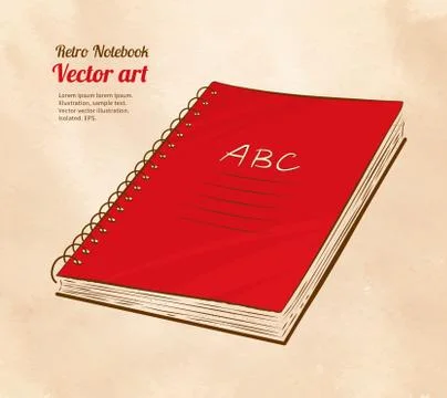 School notebook Stock Illustration