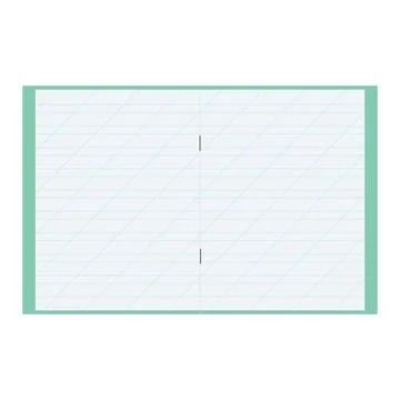 School notebook in oblique line. Vector illustration isolated on white back.. Stock Illustration