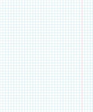 School notebook one page in square for math Illustrazione stock