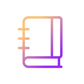 School notebook pixel perfect gradient linear ui icon Illustrazione stock
