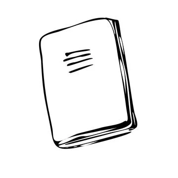 School notebook, sketch on a white isolated background. Style doodle. Vector Stock Illustration
