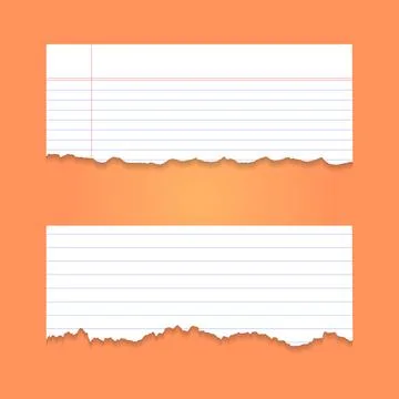 School notebook torn paper sheets vector Illustrazione stock