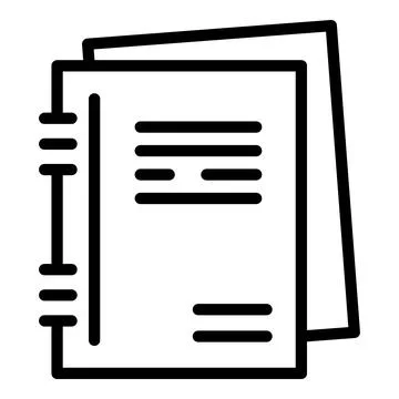 School notebooks icon outline vector. Student study イラスト素材