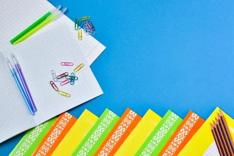  school notebooks Stock Photos