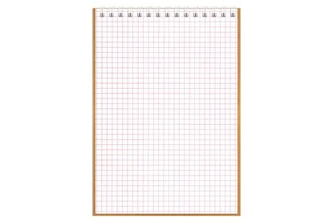 School notepad for math or science with squared grid pages Foto stock