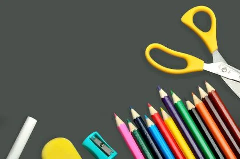 School object on background Stock Photos