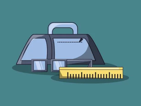 School objects design 스톡 일러스트