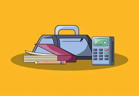 School objects design Stock Illustration