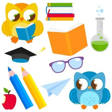 School objects. Vector illustration Stock Illustration