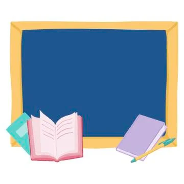 School objects on a white background. Vector illustration. School board, note Stock Illustration