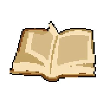 School old book pixel art vector illustration Stock Illustration