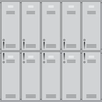 School or changing room lockers Stock Illustration