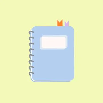 School or work spiral notebook. Personal organizer icon design. Stock Illustration