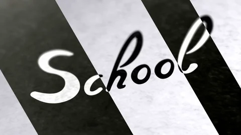 "School" in the page. Negative image. Looping footage has 4K resolution. Stock Footage 105082692