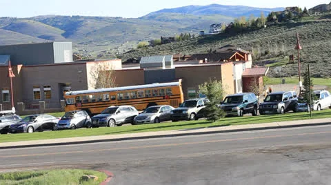 School pan Stock Footage 23825551