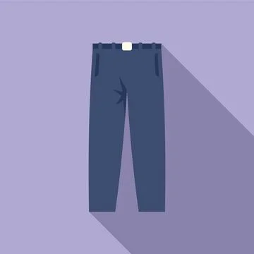 School pants icon flat vector. Boy uniform Stock Illustration