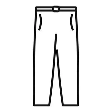 School pants icon outline vector. Boy uniform 스톡 일러스트