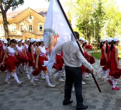 School parade Stock Photos