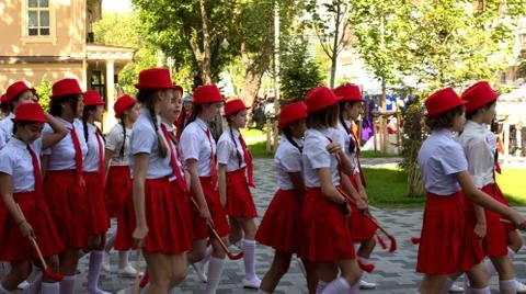 School parade Stock Photos