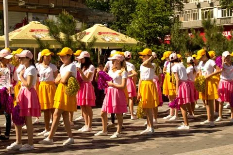 School parade Stock Photos