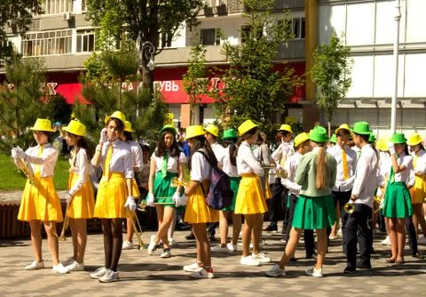 School parade Stock Photos