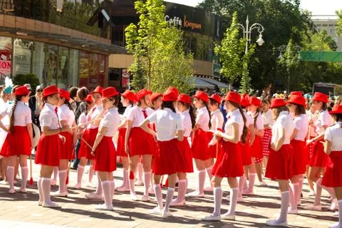 School parade Stock Photos