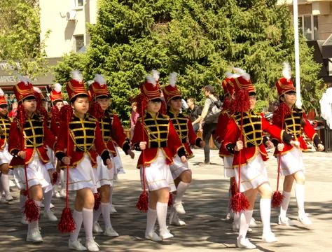 School parade Foto stock