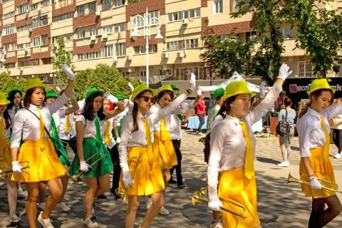 School parade Stock Photos
