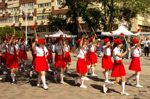 School parade Stock Photos