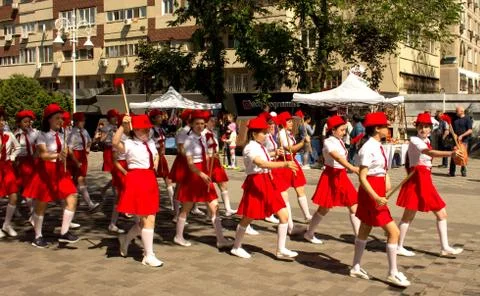 School parade Stock Photos