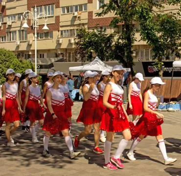 School parade Stock Photos