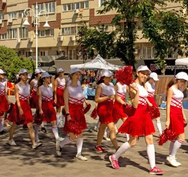 School parade Foto stock