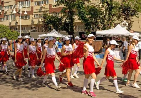 School parade Foto stock