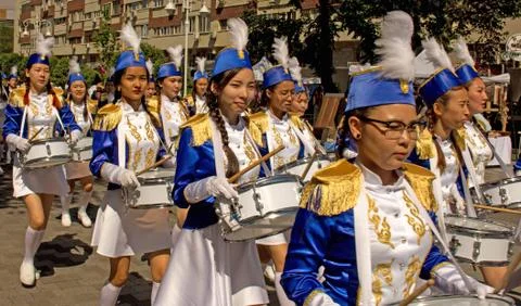 School parade Stock Photos