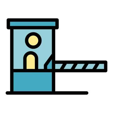 School parking guard icon vector flat Stockillustratie