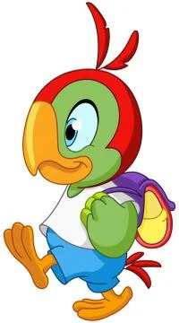 School parrot Stock Illustration