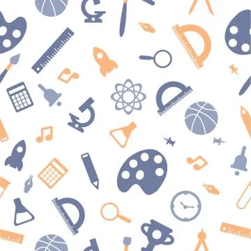SCHOOL PATTERN back to school Stock Illustration