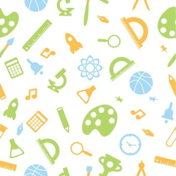 SCHOOL PATTERN back to school Stock Illustration