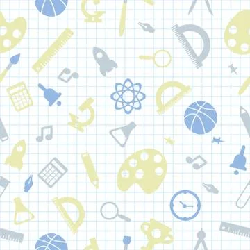 SCHOOL PATTERN back to school Stock Illustration