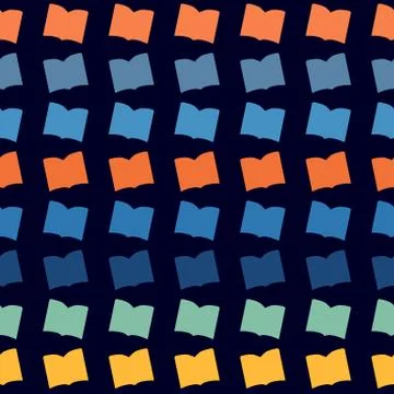 School pattern with books Stock Illustration