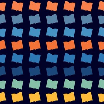 School pattern with books Seamless abstract pattern with color books.Vecto... Stock Photos