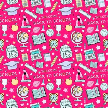 School pattern sea Stock Illustration